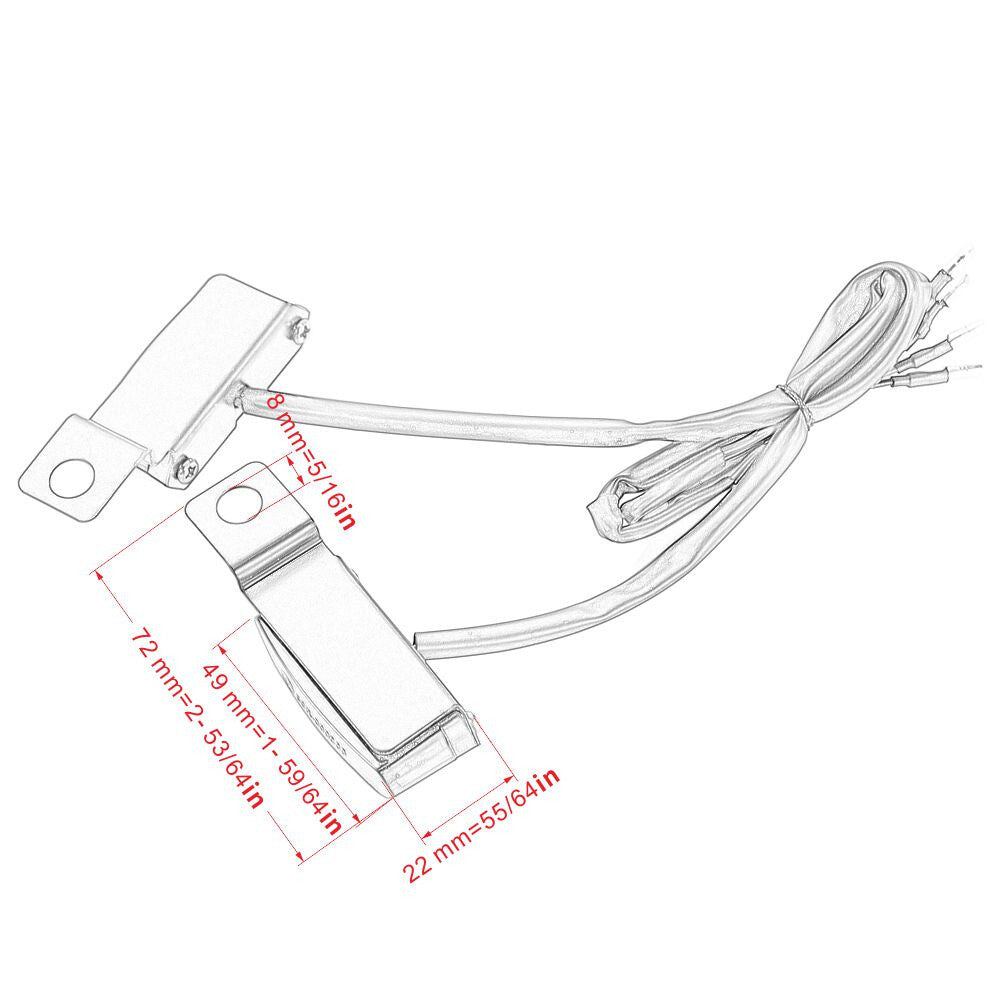 2Pcs for Mini Motorcycle LED Turn Signal Blinker Handlebar Light for Harley Davidson