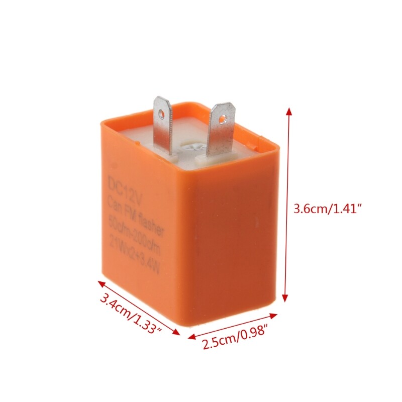 Motorcycle 2 Pin 12V Speed Adjustable LED Turn Signal Indicator Flasher Relay Q