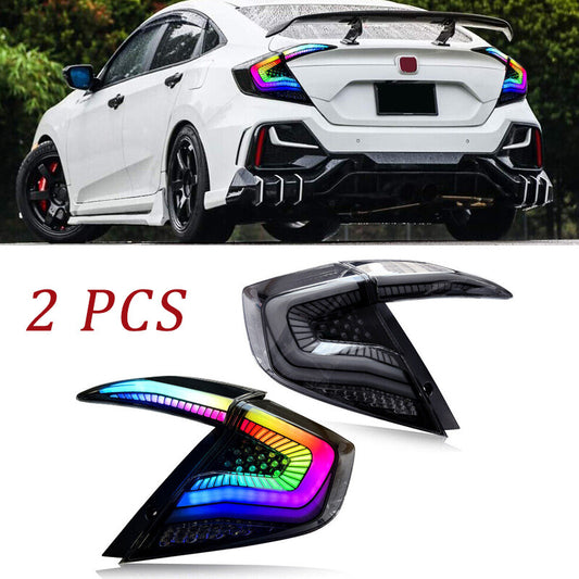 RGB LED taillights for Honda for Civic sedans 2016-2021 - rear light sequence assembly