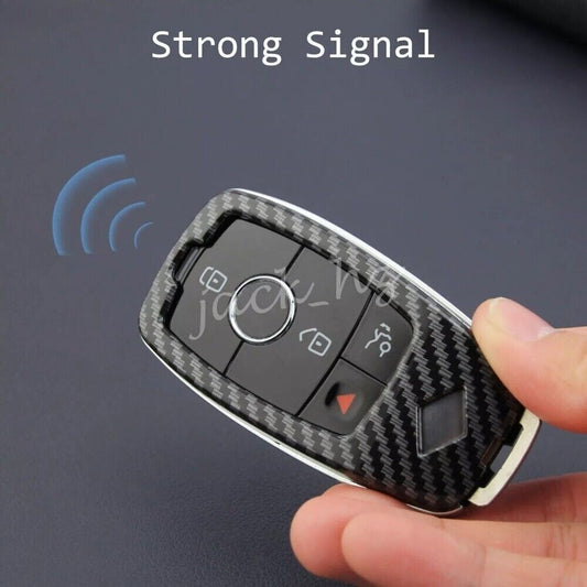 Carbon Fiber Car Key Fob Case Cover For C/E/S GLA GLC GLE CLA EQC n