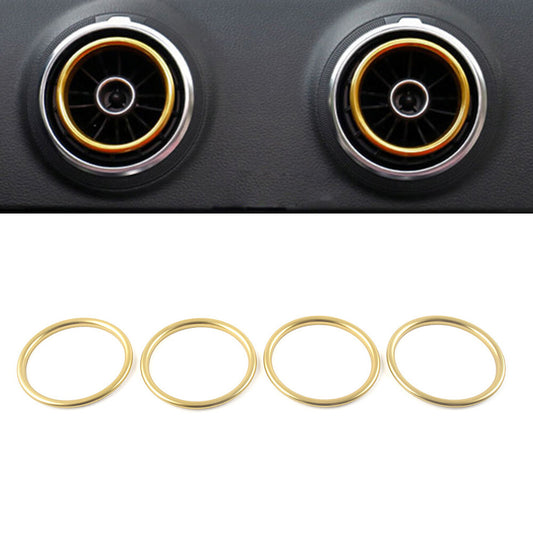 Center Console Air Condition Vent Outlet Ring Cover Trim for Audi A1 S1 8X Gold