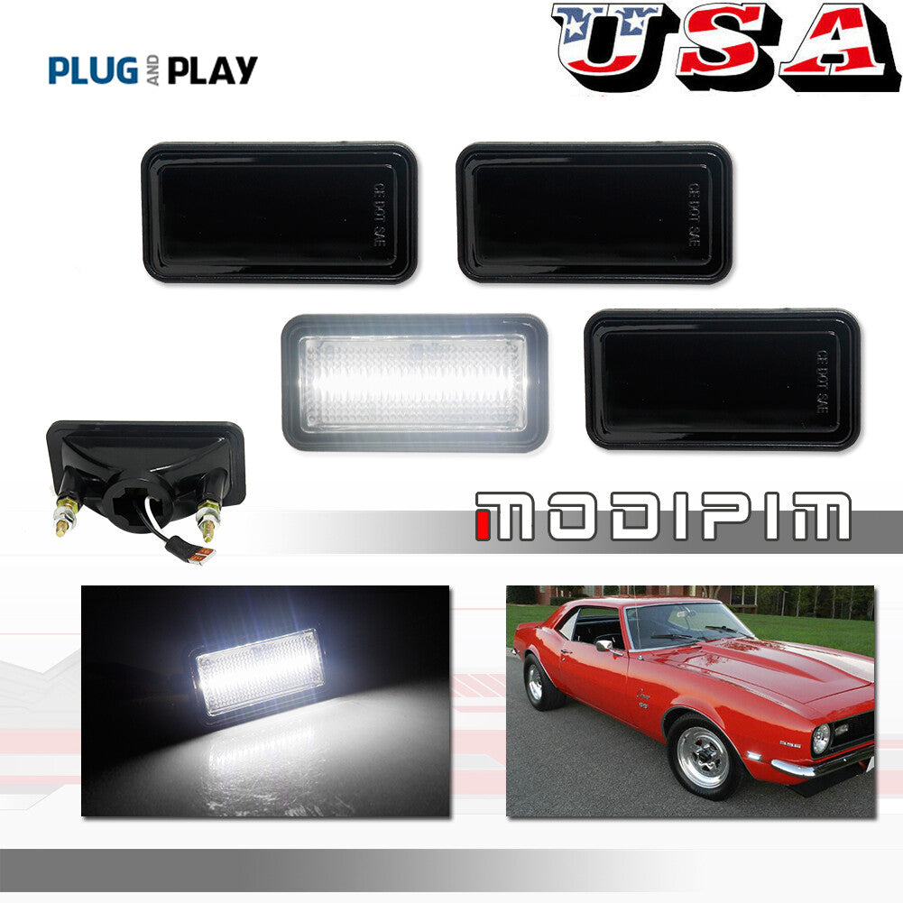 Piece mounted LED side marker light set suitable for 68-69 Camaro II Nova Impala- v