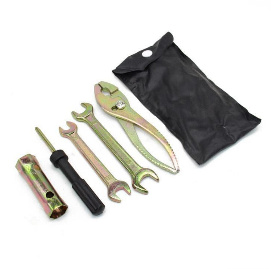 Motorcycle Tool Kit Pliers Wrench Spark Plug Socket for Honda for Kawasaki Universal Q