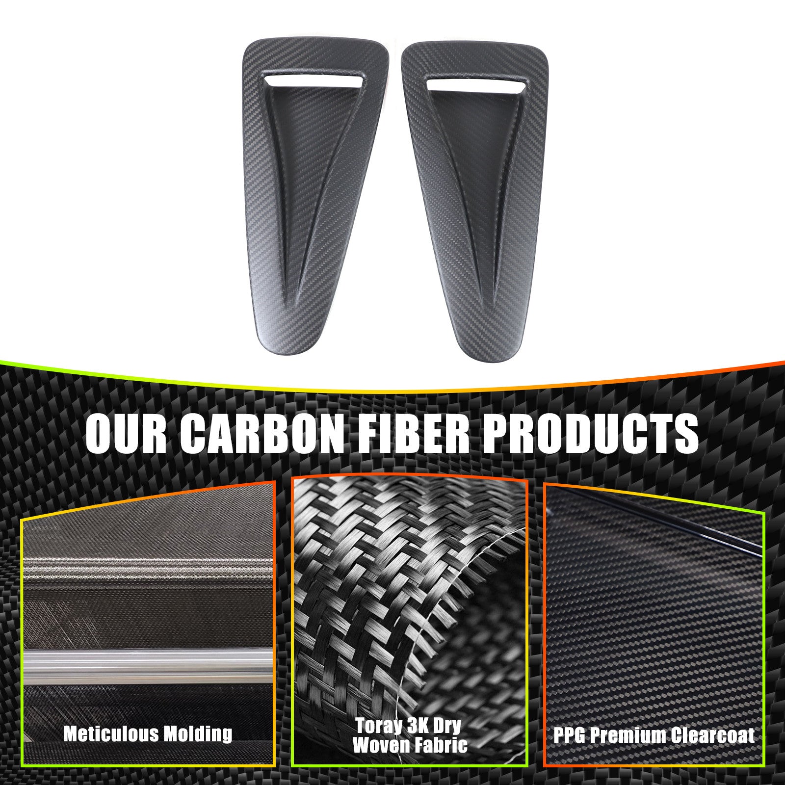 Suitable for Nissan R35 GTR dry carbon hood vent insert cover intake pipe 08+