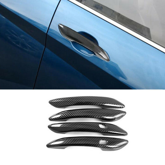 Carbon Fiber Outer Door Handle Molding Cover Trims for Hyundai for Elantra 2021-2023