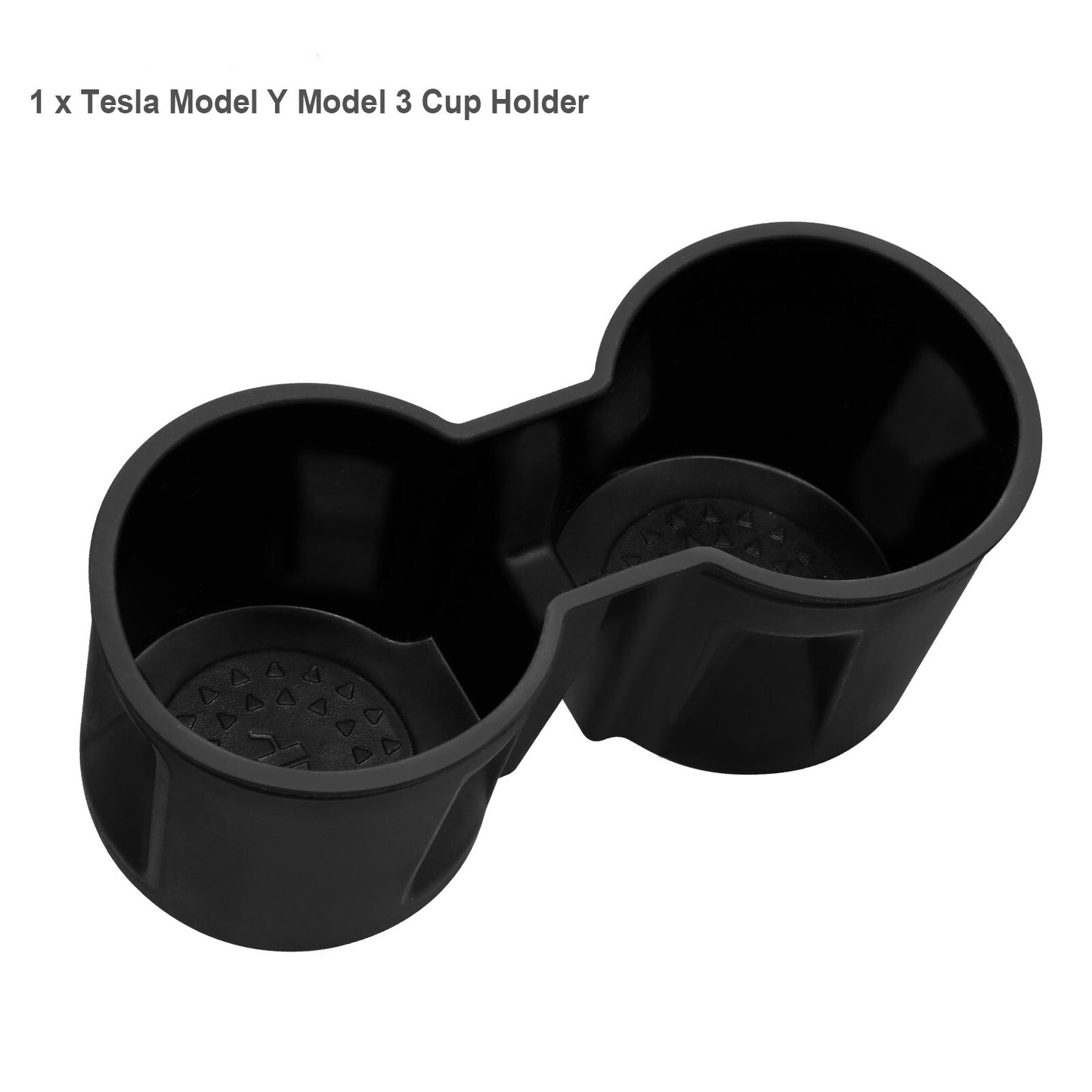 1-piece cup holder for Model 3 Y insert console cup holder with protective rubber - n