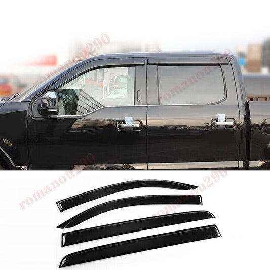 for Ford F-150 2015-2020 Smoke Window Wind Visors Rain Sun Guard Vent Deflectors
