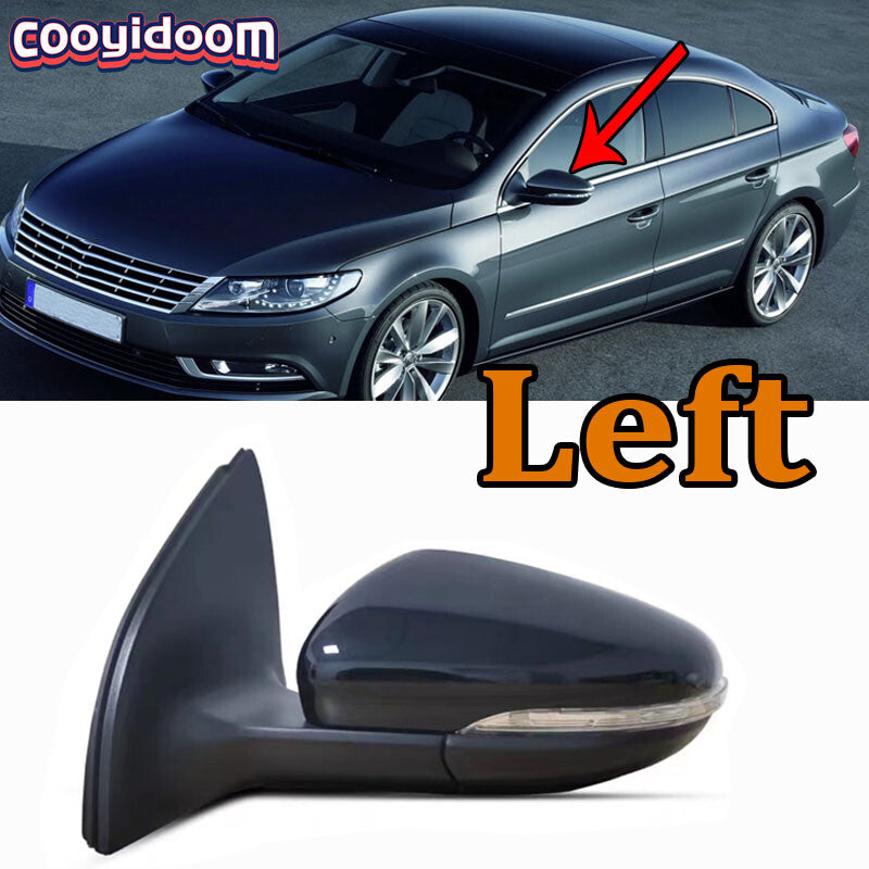 Left Heat Non-Auto Dim Puddle Lamp Power Door Mirror for Volkswagen 2013-2015