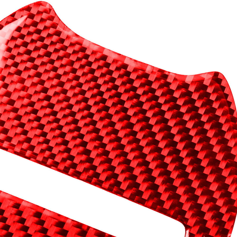 2X Red Carbon Fiber Rear Door Window Control Cover Trim for KIA Cadenza 2014-16 v