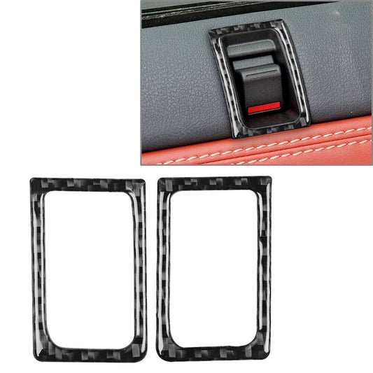Fit for Nissan GTR R35 2008-2020 Interior Door Lock Pins Frame Cover Trim Black 2pcs