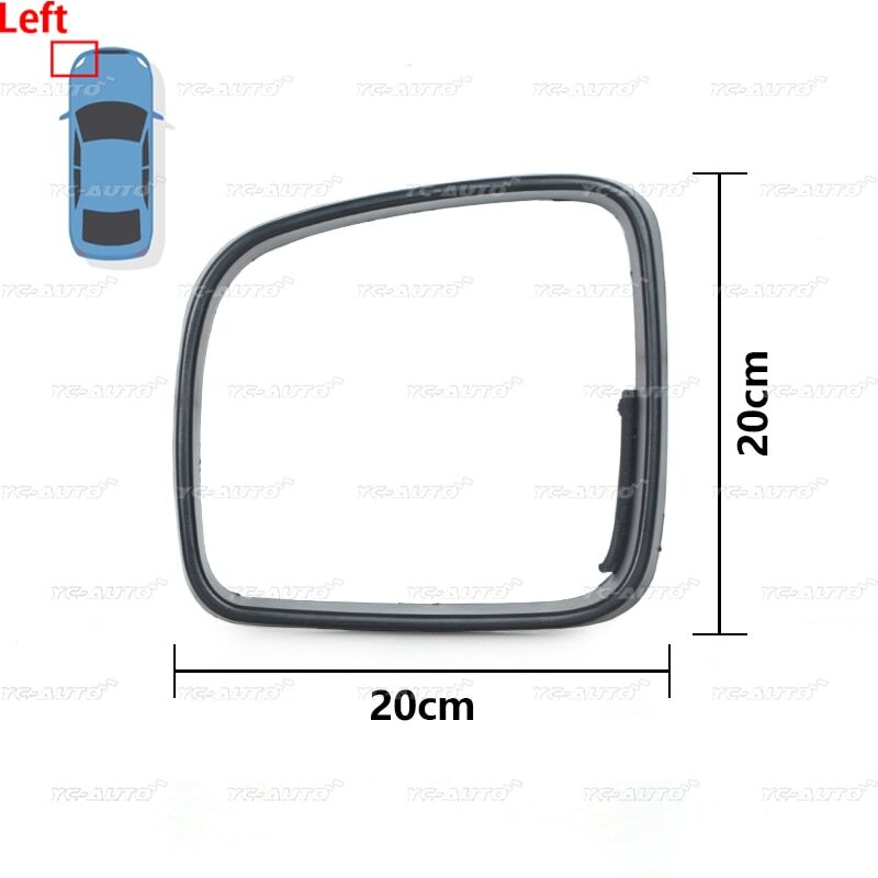 Pair Rear View Mirror Door Trim Ring Bezel for VW Transporter T5 Caddy 2003-2010