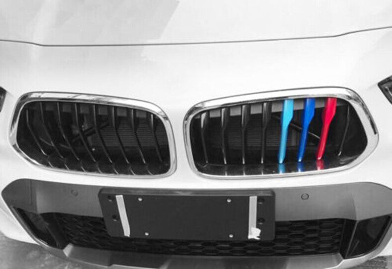 for BMW X2 2018-2021 3-Color Front Center Mesh Grille Grill Strip cover Trim 3PC