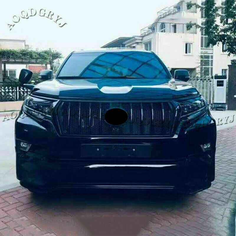 Black Front Bumper Grilles for Toyota for Land Cruiser Prado 2018-2021 W/ LED Trim