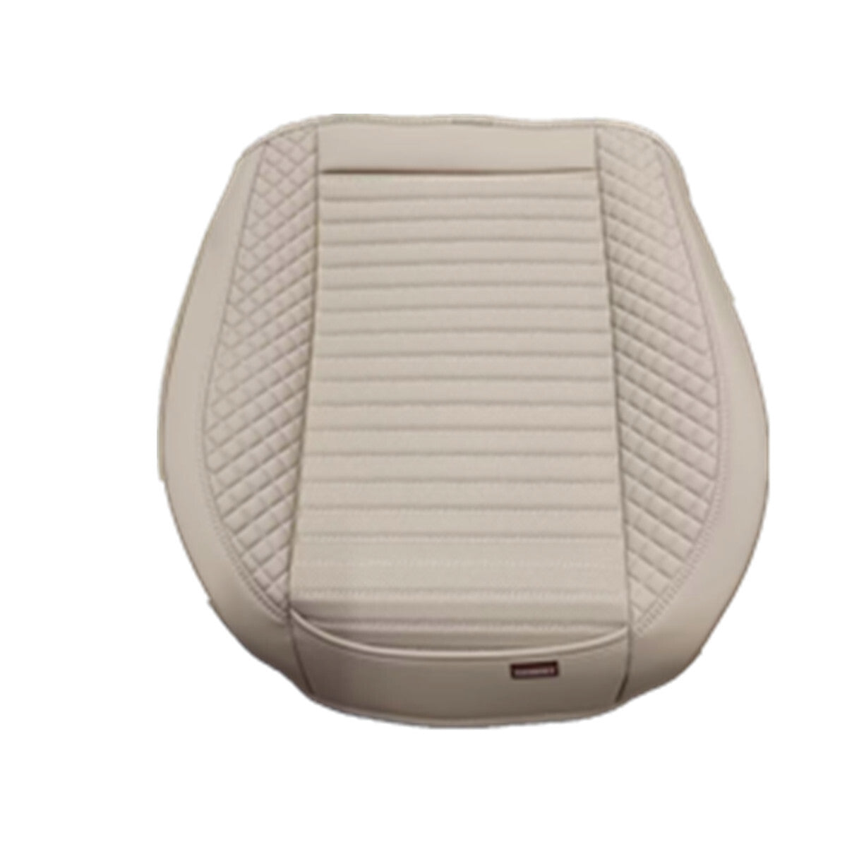 Car Front for Seat Cover Breathable Leather Cushion Full Surround Protector Beige