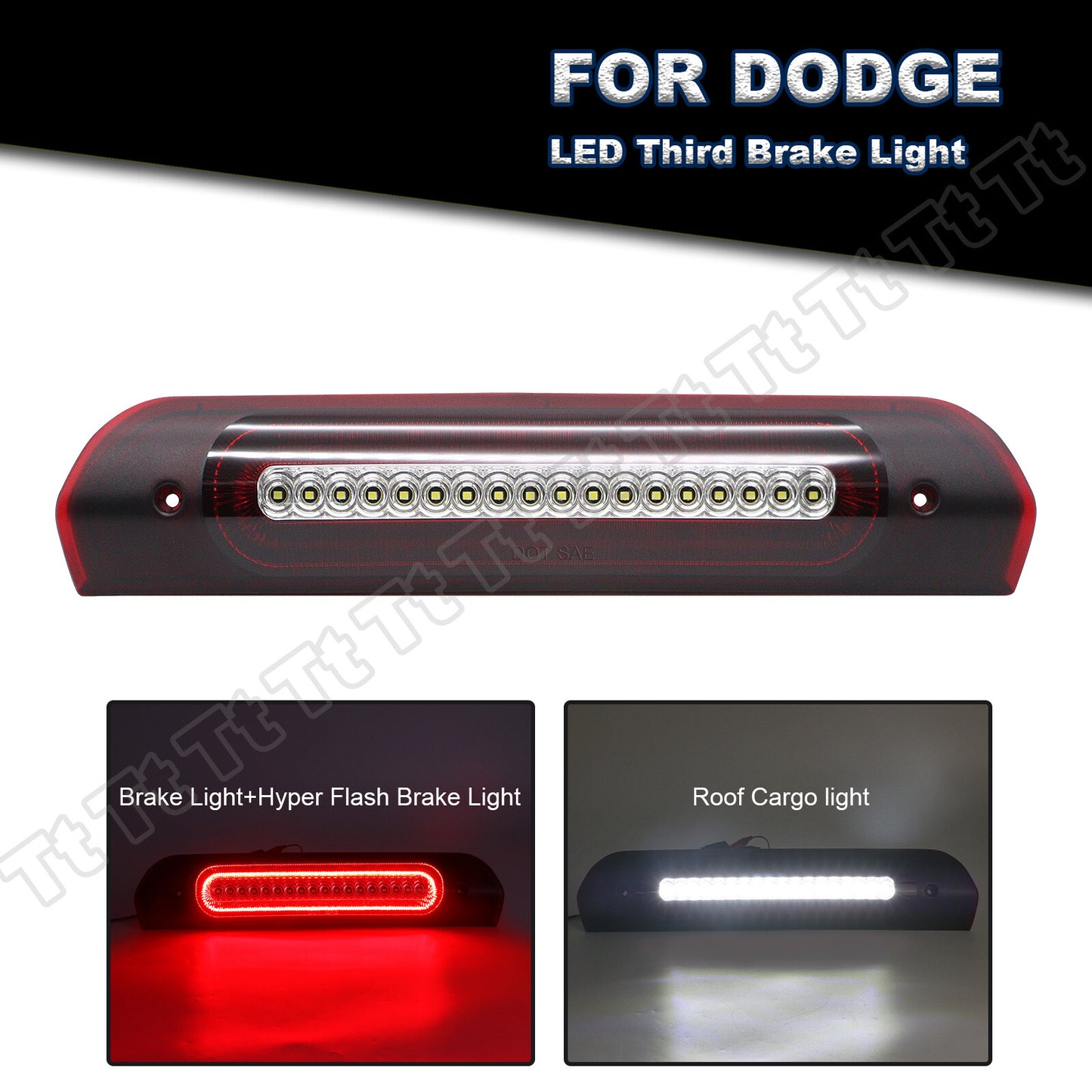 For 2002 - 2009 for Dodge for Ram 1500 2500 3500 LED Third Tail Brake Light Cargo Light - v