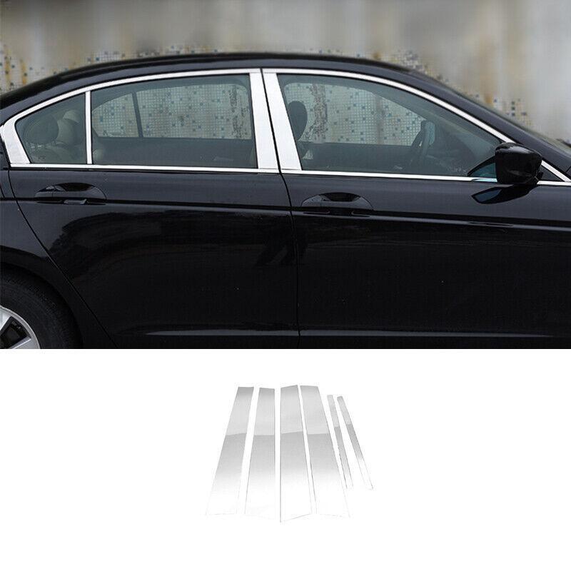 Fit for Honda Accord 2008-2013 Exterior Window BC-Pillar Decoration Chrome Steel