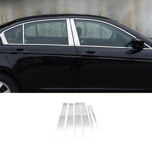 Fit for Honda Accord 2008-2013 Exterior Window BC-Pillar Decoration Chrome Steel