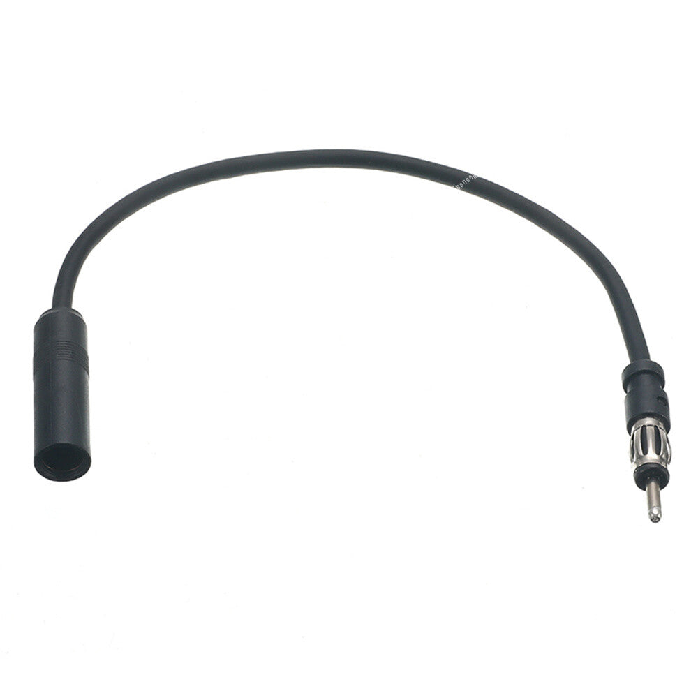35cm Black Auto Car Antenna Extension Cord Male Female AM/FM Radio Cable Q