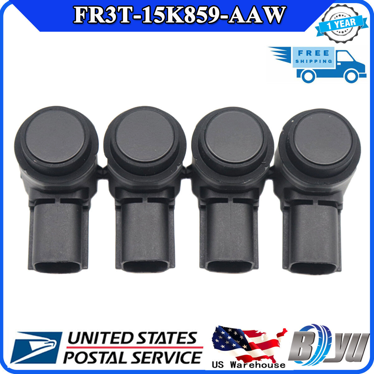 4-pack DA5T-15K859-AAW parking assist sensors for Ford , for Lincoln , and for Mercury bumpers