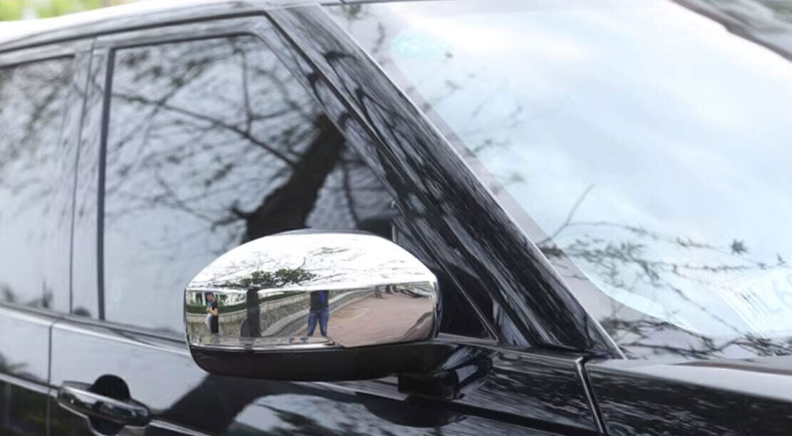 Fit For LR Discovery Sport 2015-19 ABS Chrome Rear View Mirror Cap Cover Trim 2P
