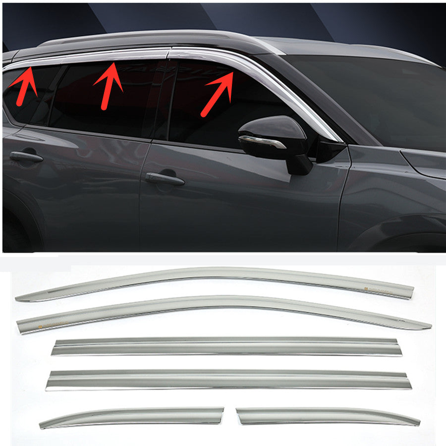 for Nissan Rogue 21-24 silver Window Visor Vent Sun Shade Rain Guard Door Visor