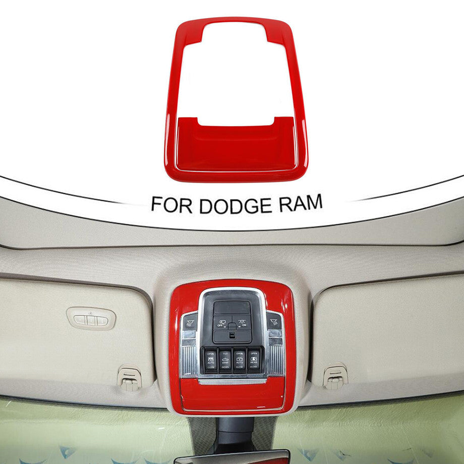 ABS red front reading light frame cover trim 2P fits 2019-2024 for Dodge for RAM 1500
