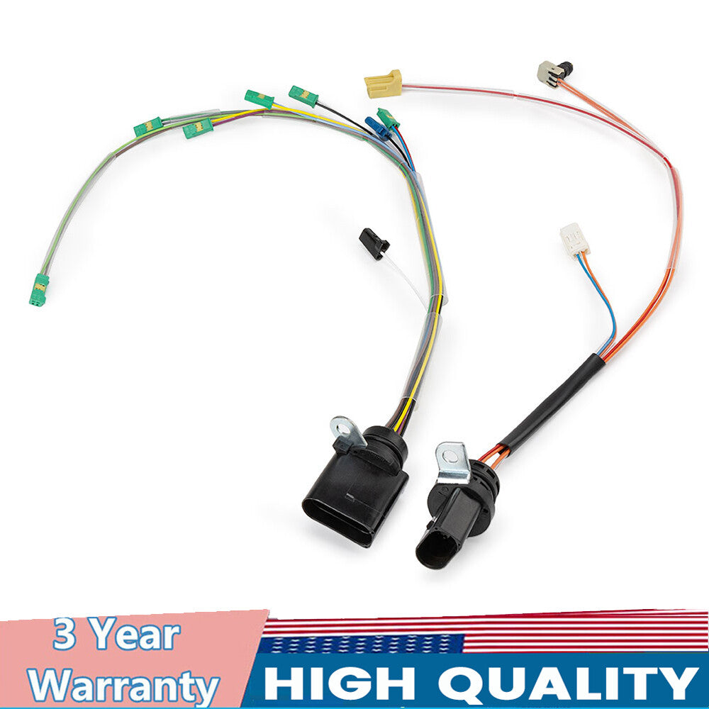 Two 09D927363G transmission valve body wiring harnesses suitable for Audi , for Porsche , and for Volkswagen .