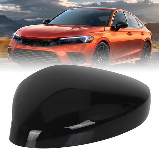 Driver Left Side Rear View Mirror Cover Cap Black For 11th for Honda for Civic 2022-2024