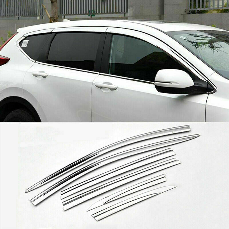 for Honda CR-V 2017-2022 Chrome Window Wind Visors Rain Guard Vent Deflectors