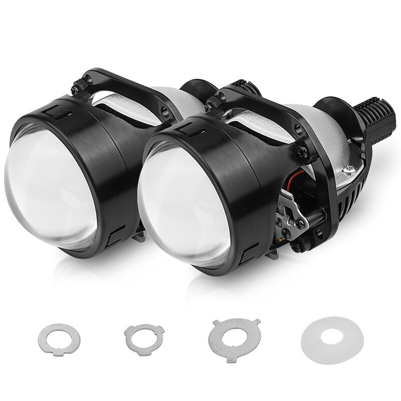 2.5 inch Bi-LED Projector Lens Headlight Hi/Lo Beam 100W 6000K 12-15V Universal