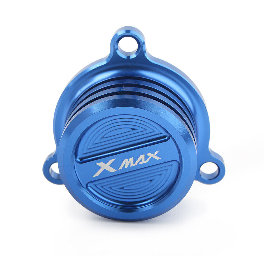 CNC Engine Oil Filter Cap Cover Fit for Yamaha XMAX 250 ABS 300 400 2018 Blue Q