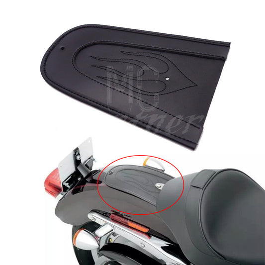 Black Flame PU Leather Plain Rear Fender Bib for Harley Sportster XL Solo for Seat Q