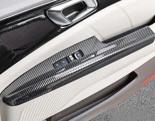 for Hyundai Sonata 2020-2023 Carbon Fiber PU Inner Door Anti-kick Panel Stickers v