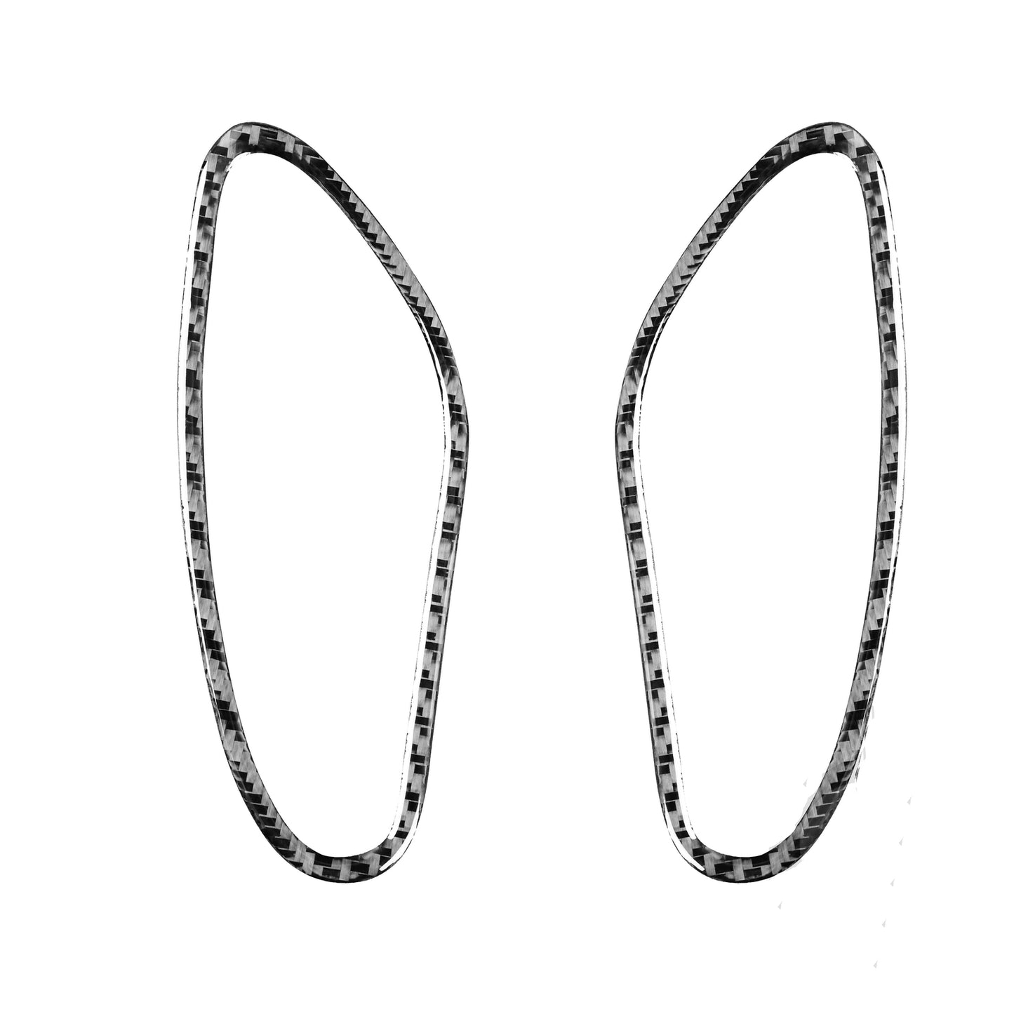 2PCS Carbon Fiber Door Handle Frame Interior Trim for BMW 650i M6 E63 2004-10