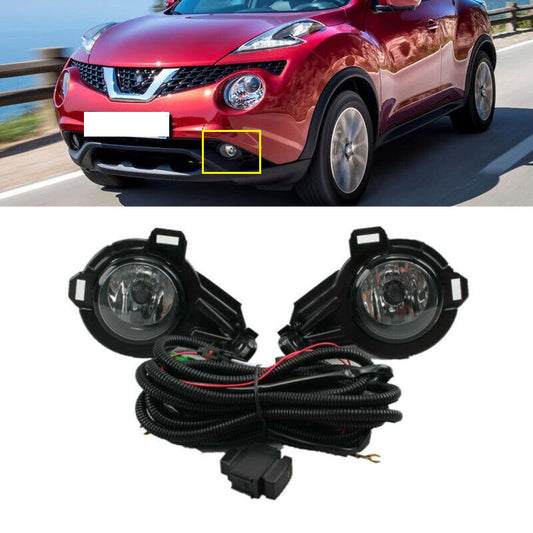 Set Fog Fog Lamp halogen+Fog Lamp Cover+Harness+Switch For Juke 2012-2014 v