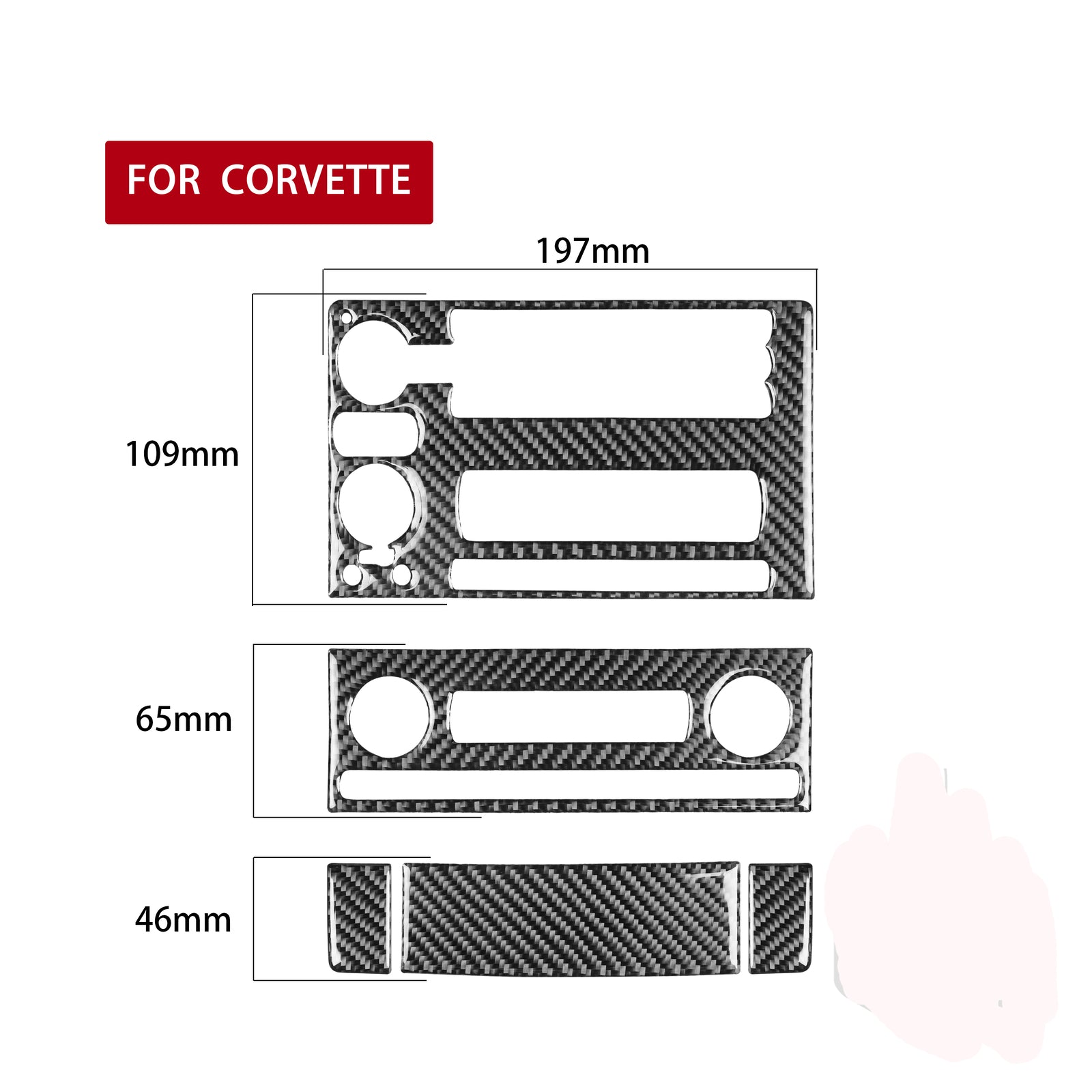 RED Car Door Decor Trim Cover Carbon Fiber Sticker for Subaru Forester 2013-2018 v