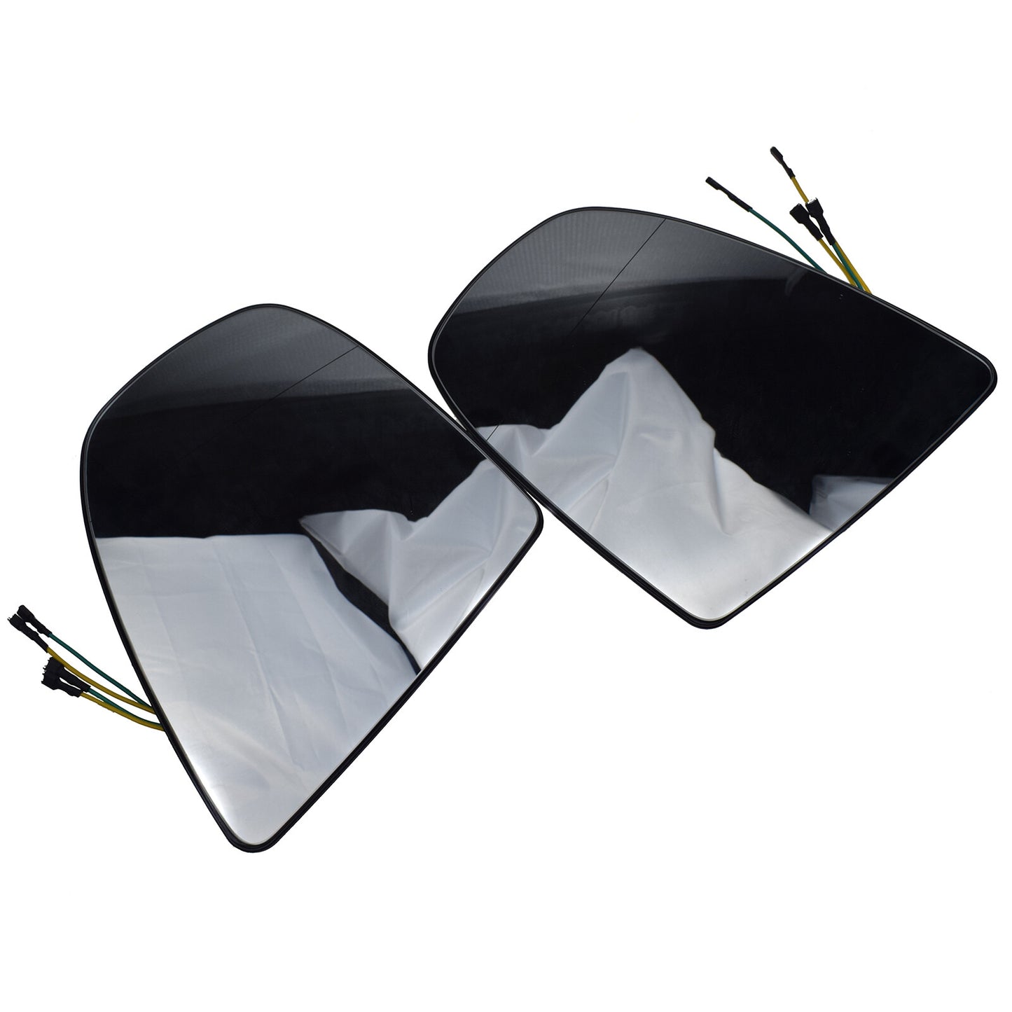 Two-piece heated left side mirror for 2007-14 for BMW X5, X6, E70, E71, E72 Q