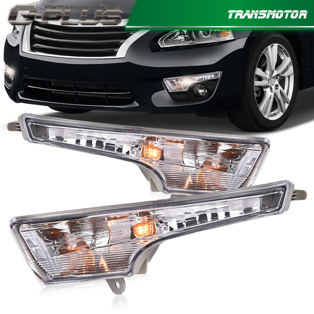 Turn Signal Light Plastic Lens Left and Right Fits 2013 - 2016 for Altima- v