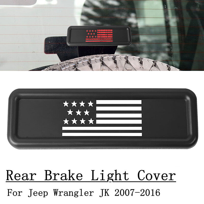 US Flag for 2007-17 for Jeep for Wrangler JK 3rd Brake Light Decor Cover Trim Accessory
