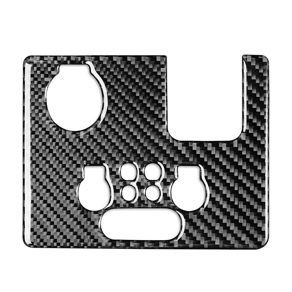 Rear Control Knob Panel Cover Carbon Fiber Black for Infiniti JX35 QX60 2013-16