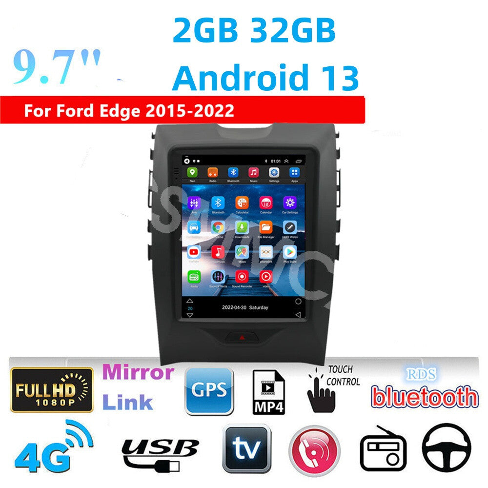 9.7 Car Stereo Radio For Carplay Fit For 2015-2022 for Ford Edge GPS Android 13