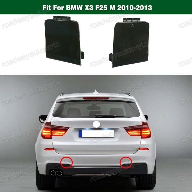 1Pair Rear Bumper Tow Hook Cover Towing Eye Cap Fit for BMW X3 F25 M 2010-2013 Q