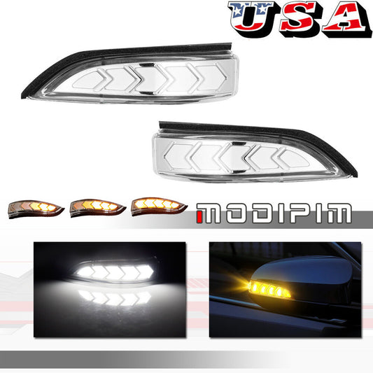 Switchback sequential LED side mirror signal light suitable for Camry Prius C, etc- v