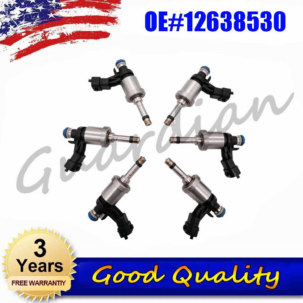 12638530 6x Fuel Injectors for Buick Enclave, Lacrosse, for Cadillac CTS, for Chevrolet