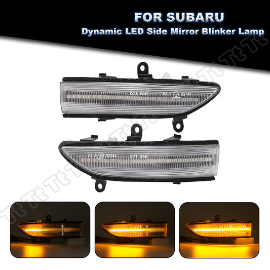 Sequential LED Side Mirror Turn Signal Lights for Subaru Impreza WRX STI Forester- v