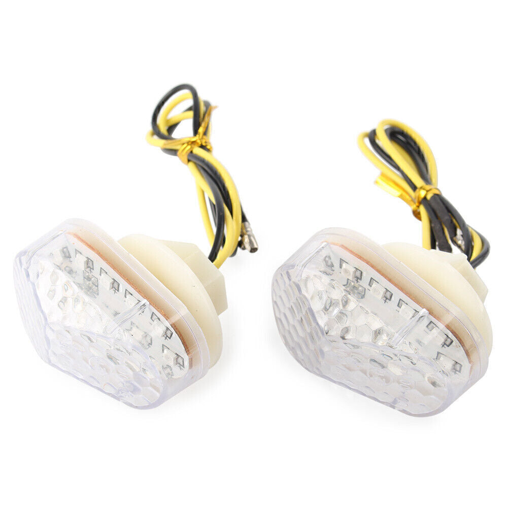 Flush Mount Turn Signal LED Light Clear Lens Cover for Kawasaki ZX6RZX9R
