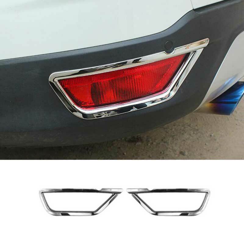ABS Rear Fog Light Lamp Chrome Cover Trims Frame for Ford Escape Kuga 2013-2019