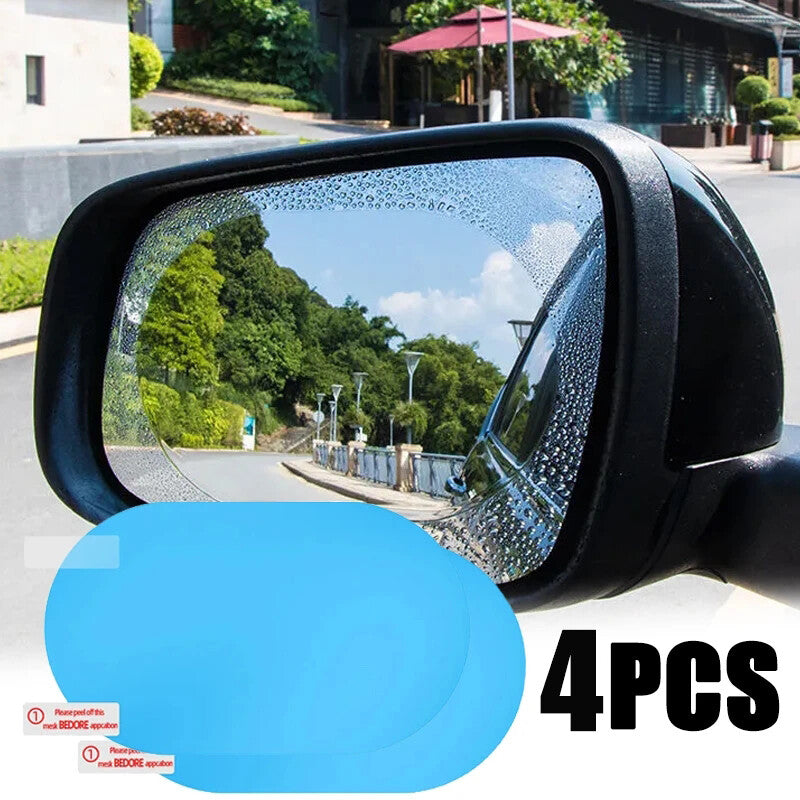 4PCS Waterproof Car Rearview Mirror Rainproof Anti-Fog Rain-Proof Film Sticker