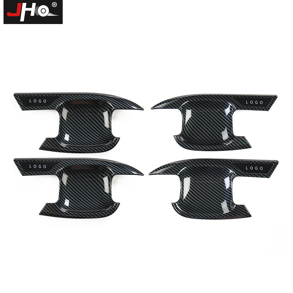 For 2020 for Ford Explorer Carbon Fiber ABS Side Door Handle Bowl Cover Trim Black