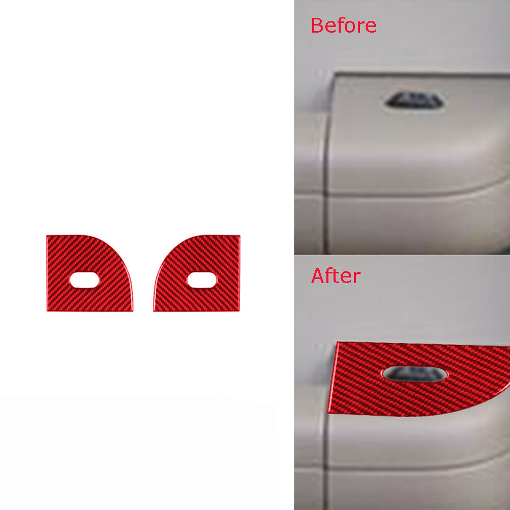 for Audi A4 B9 17-19 Carbon Fiber Rearview Mirror Anticollision Strip Cover Trim v
